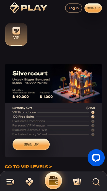 Sevenplay Casino Mobile VIP Program