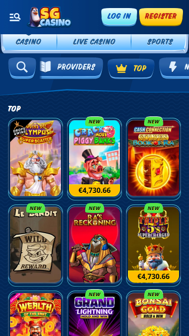SG Casino Mobile Games