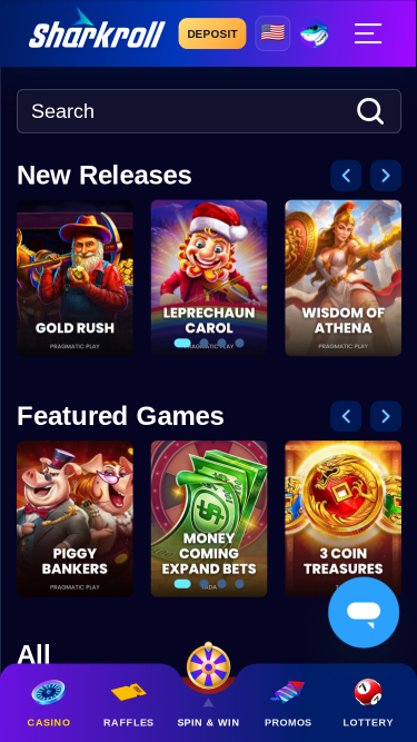 Sharkroll Casino Mobile Games