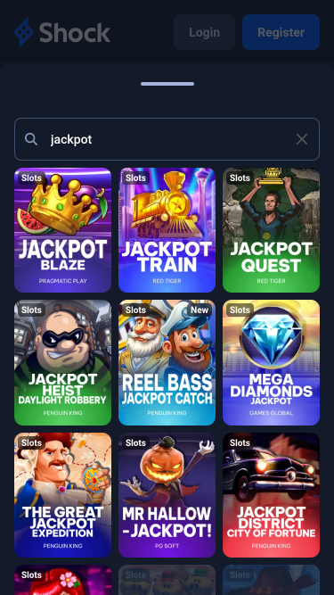 Shock Casino Mobile Jackpot