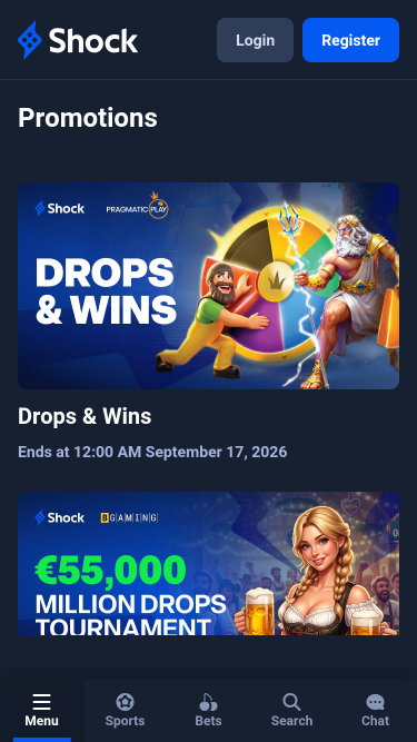 Shock Casino Mobile Promotions