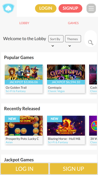 Silver Oak Casino Mobile Games