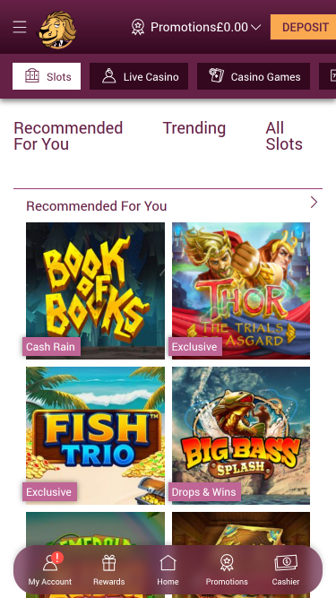 Simba Games Casino Mobile Games