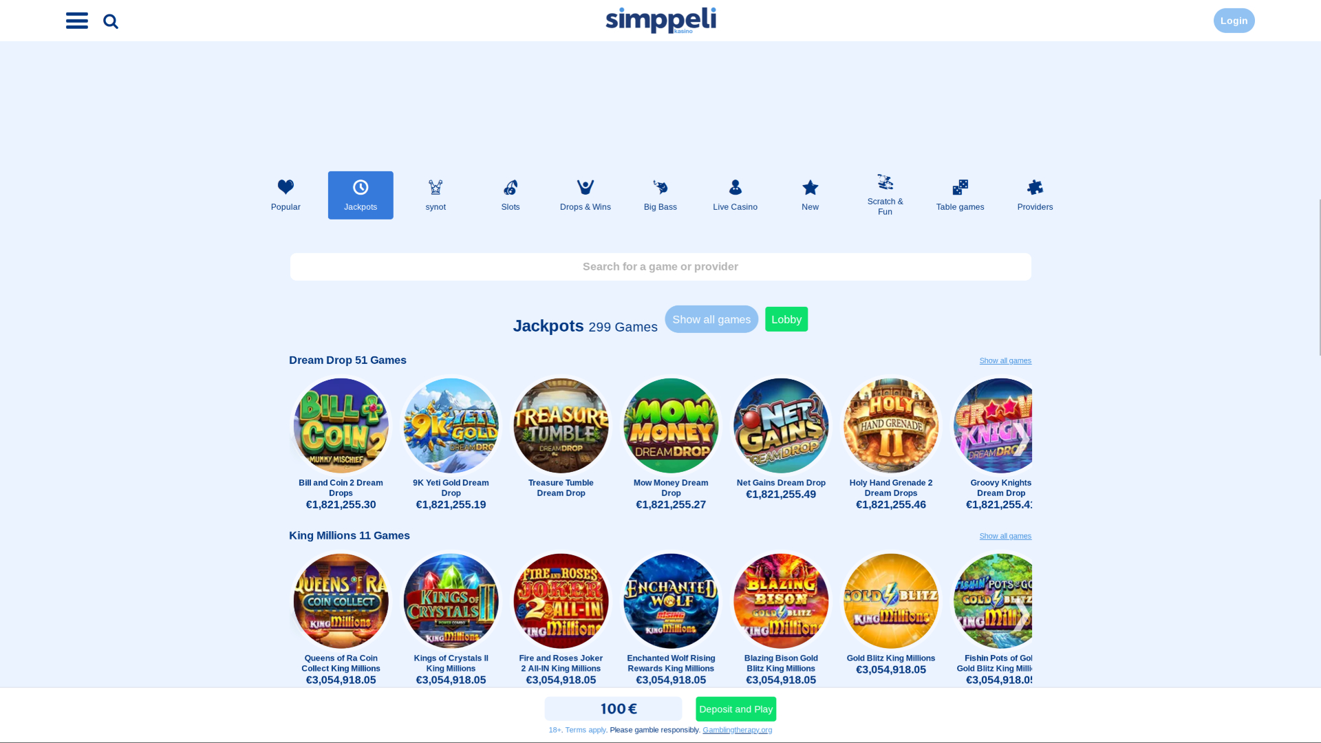 Simppeli Casino Desktop Jackpot