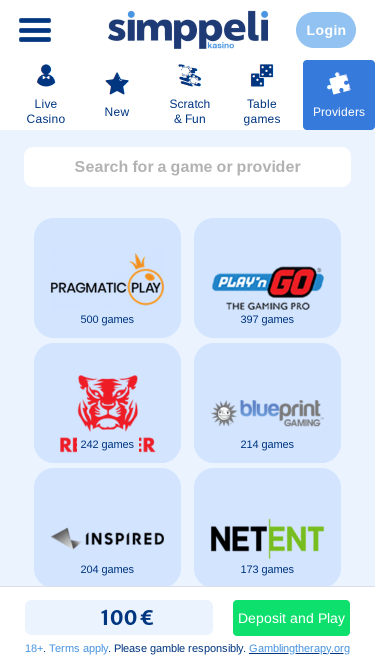 Simppeli Casino Mobile Game Developers