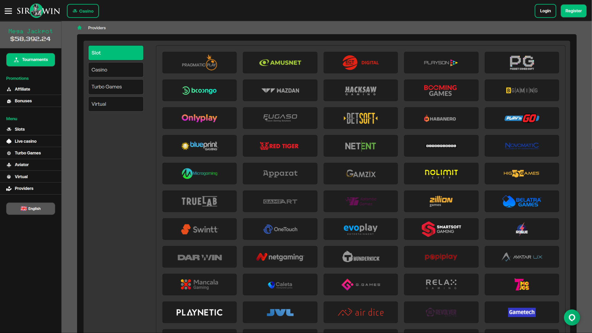 SirWin Casino Desktop Game Developers