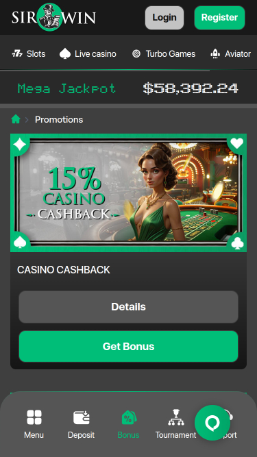 SirWin Casino Mobile Promotions