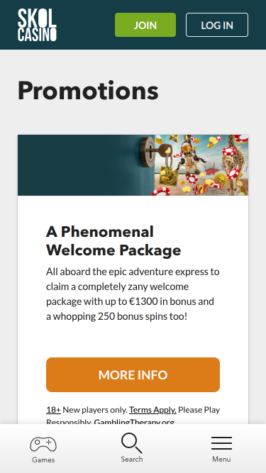 SkolCasino Mobile Promotions