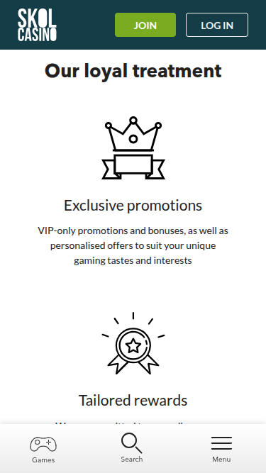 SkolCasino Mobile VIP Program