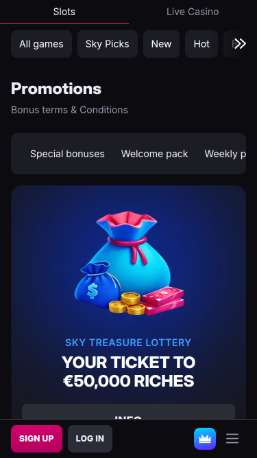 Skycrown Casino Mobile Promotions