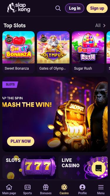 SlapKong Casino Games Mobile