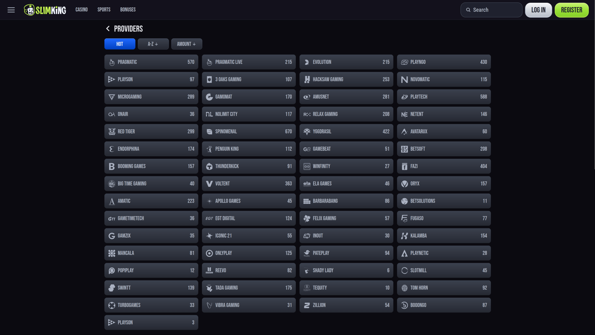 SlimKing Casino Game Developers