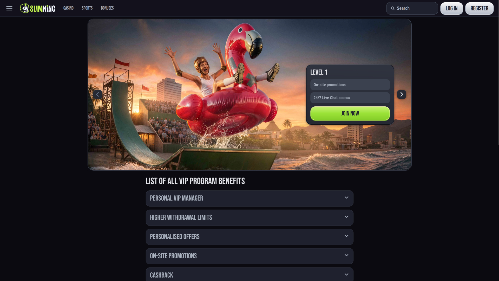 SlimKing Casino VIP Program
