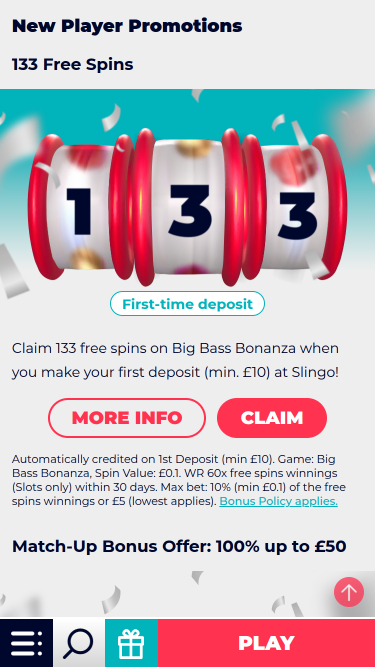 Slingo Casino Mobile Promotions