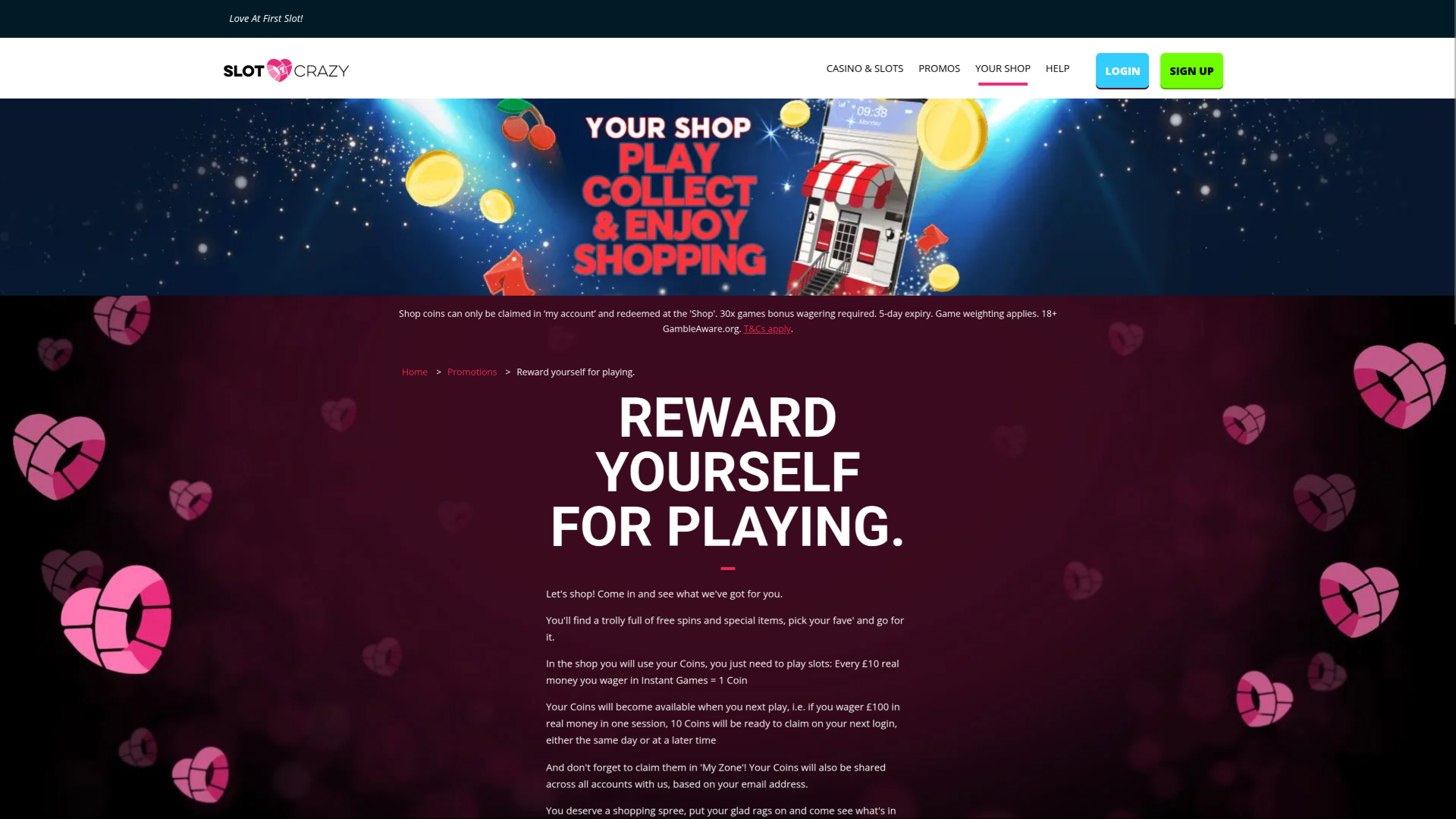 Slot Crazy Casino Desktop Shop