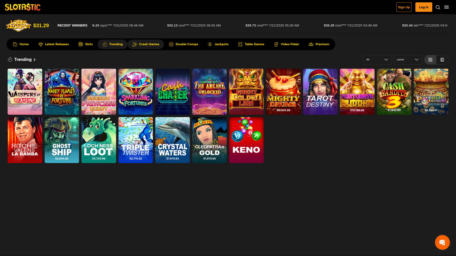 Slotastic Casino Desktop Trending