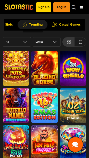Slotastic Casino Mobile Trending Games