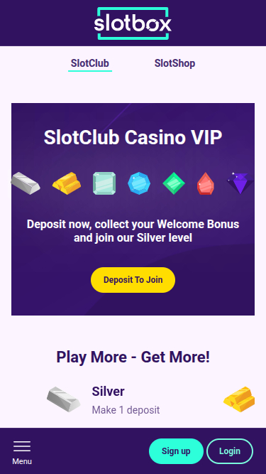 Slotbox Casino Mobile VIP Program