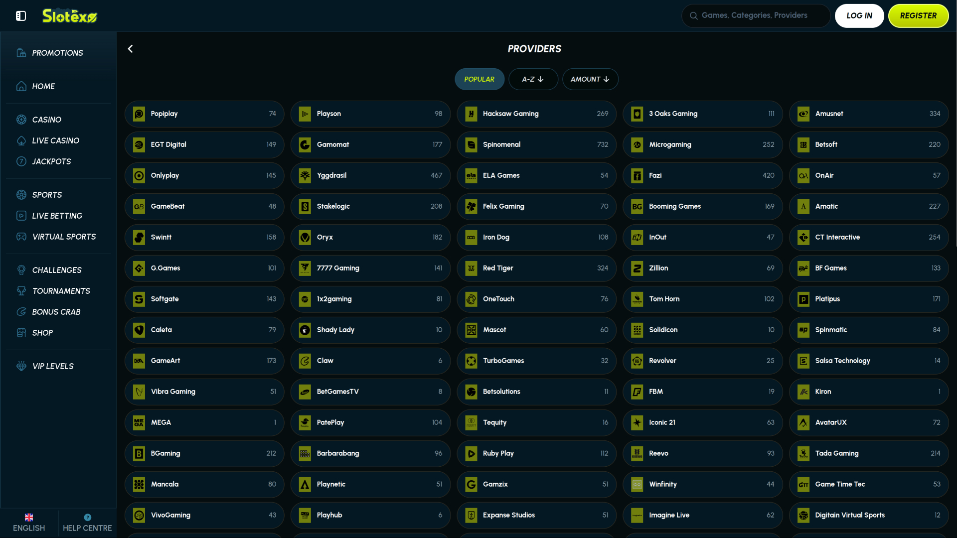 Slotexo Casino Desktop Game Developers