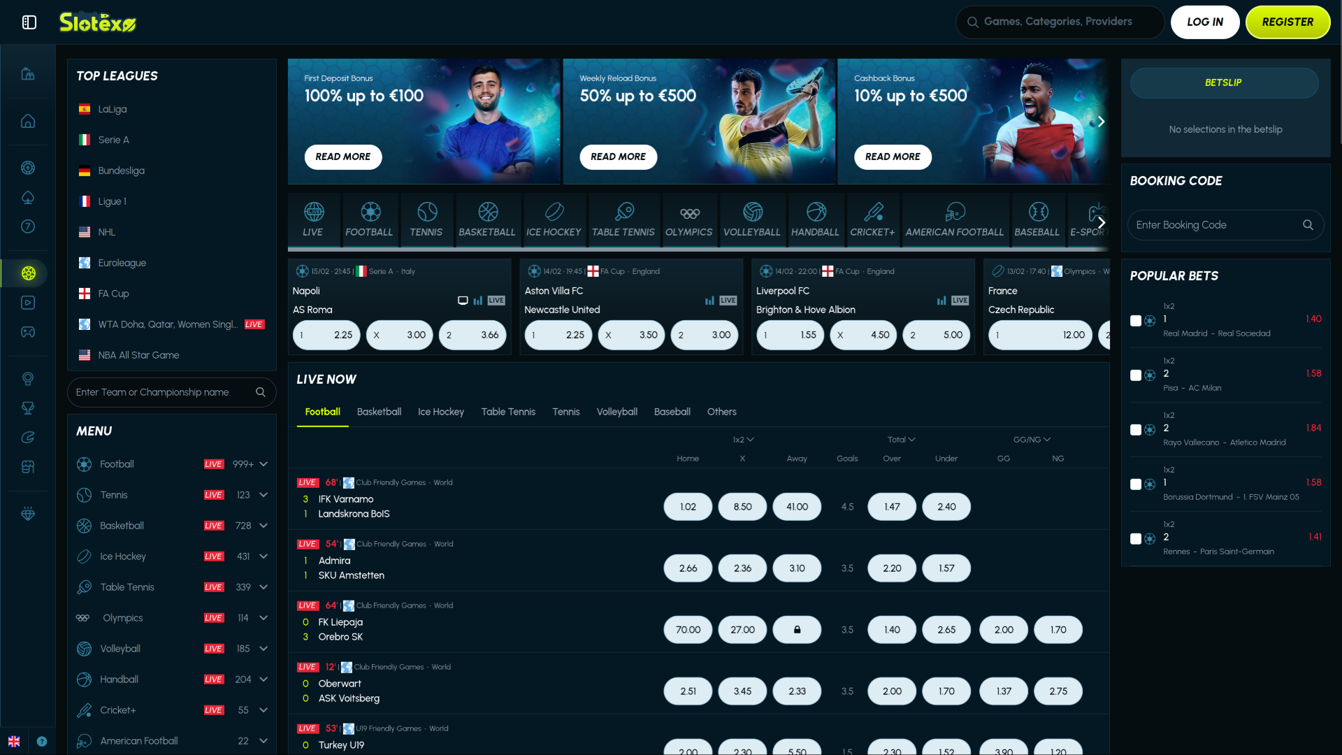 Slotexo Casino Desktop Sports