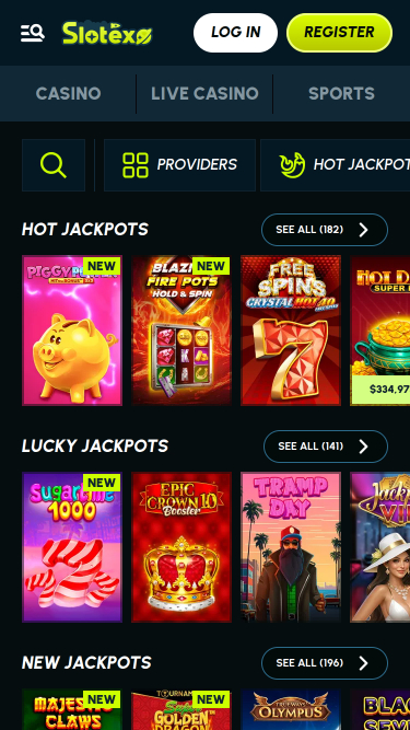 Slotexo Casino Mobile Jackpot