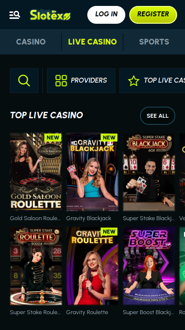 Slotexo Casino Mobile Live Dealer