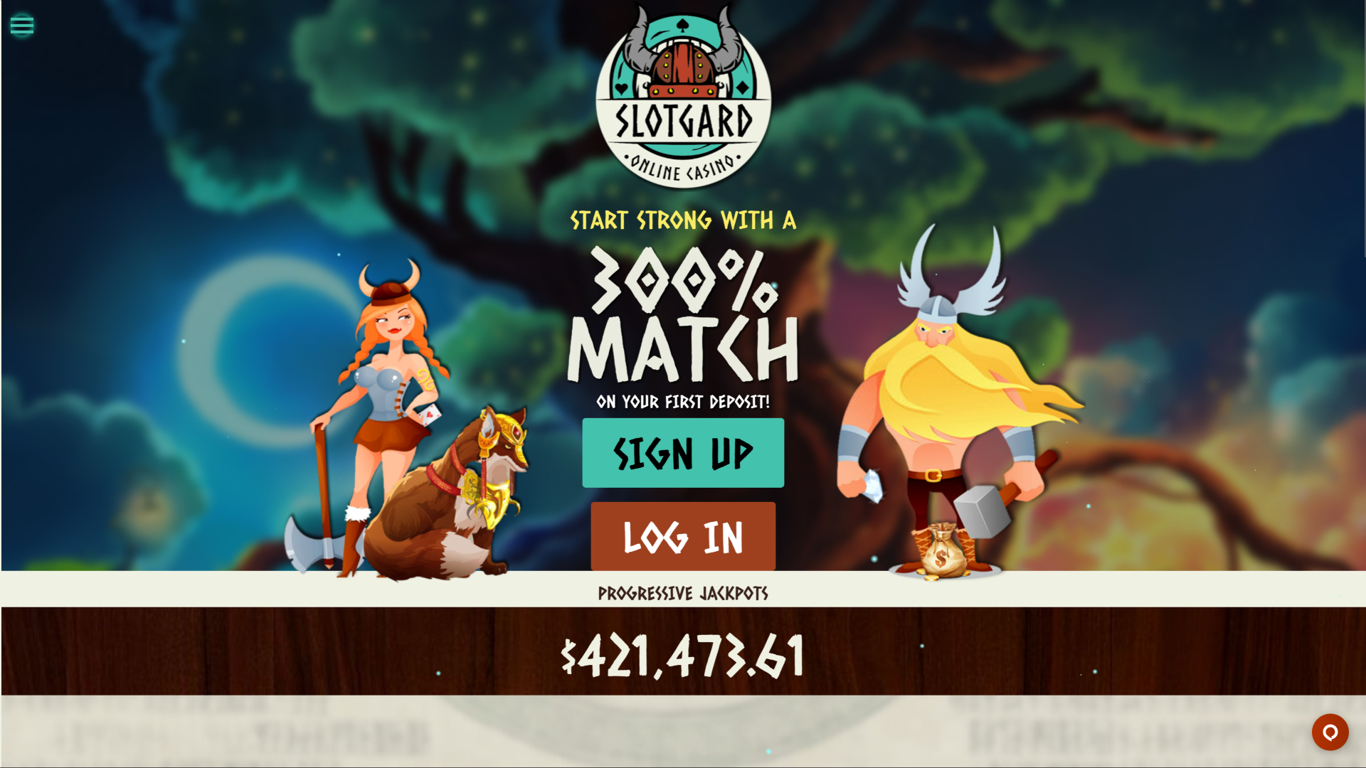 Slotgard Casino Desktop Homepage