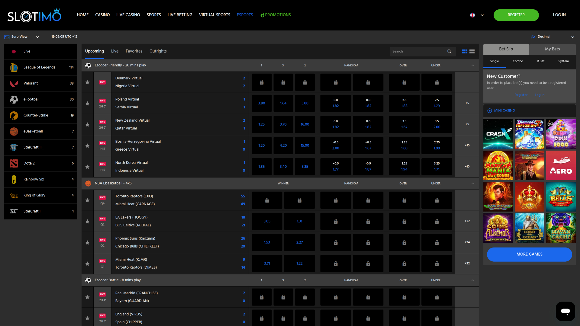 Slotimo Casino Desktop ESports