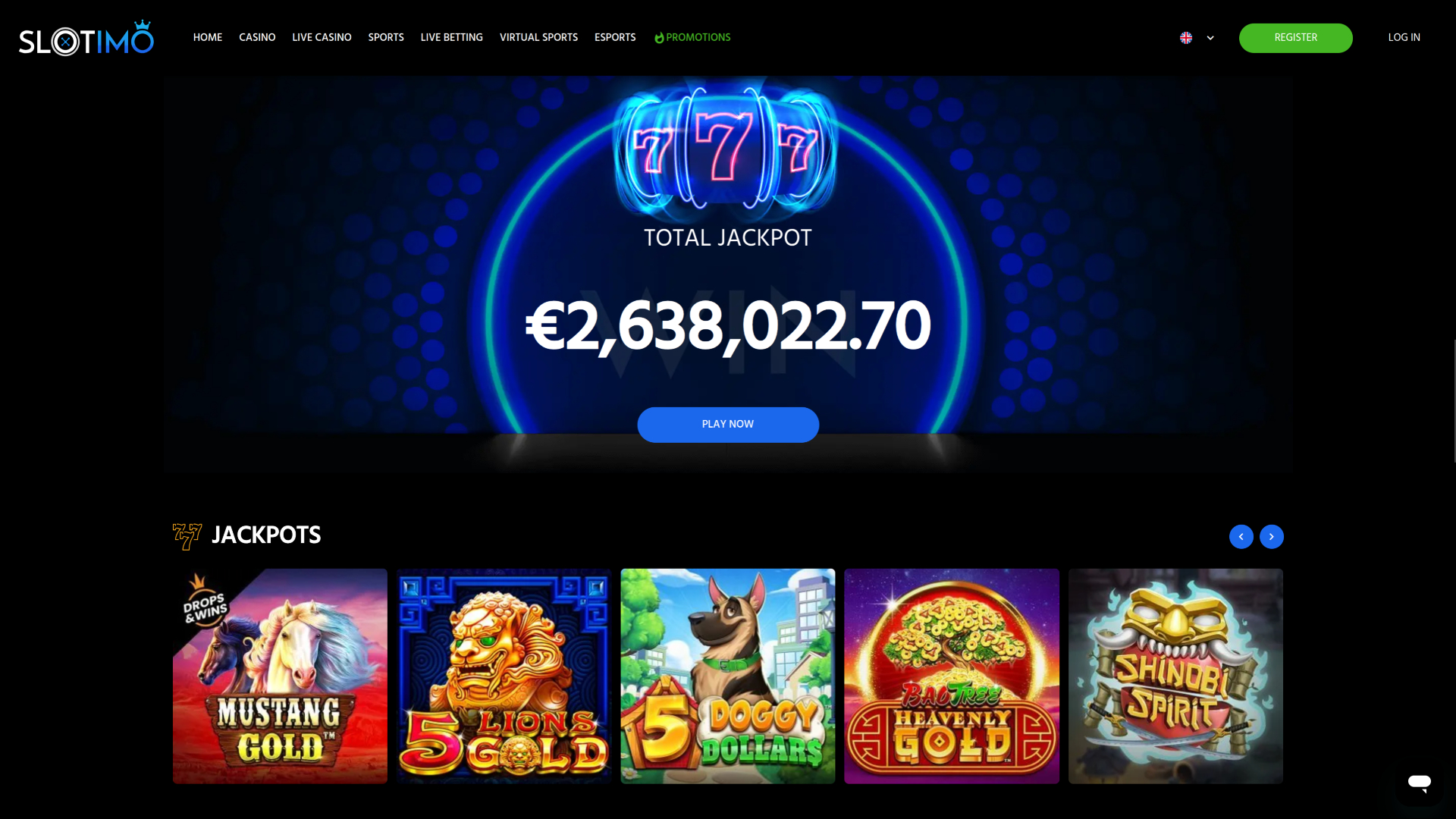 Slotimo Casino Desktop Jackpot