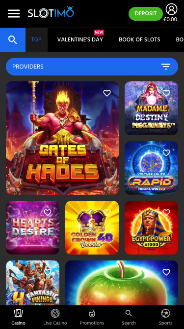 Slotimo Casino Mobile Games