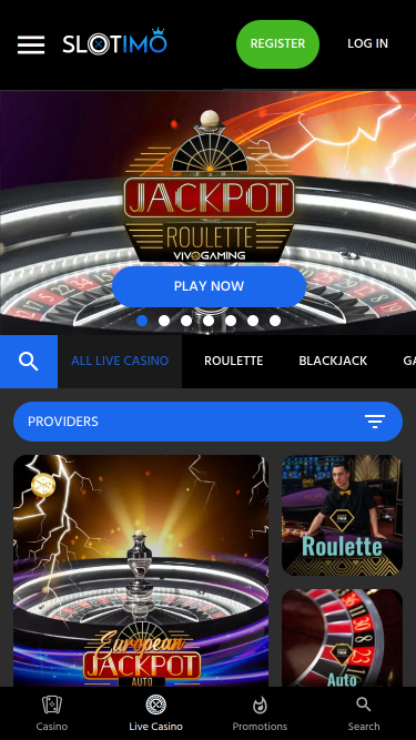 Slotimo Casino Mobile Live Dealer