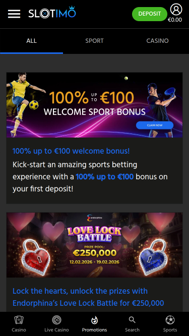 Slotimo Casino Mobile Promotions