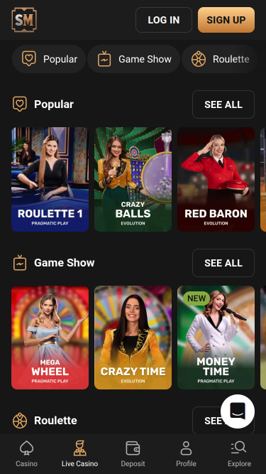 SlotMafia Casino Mobile Live dealer