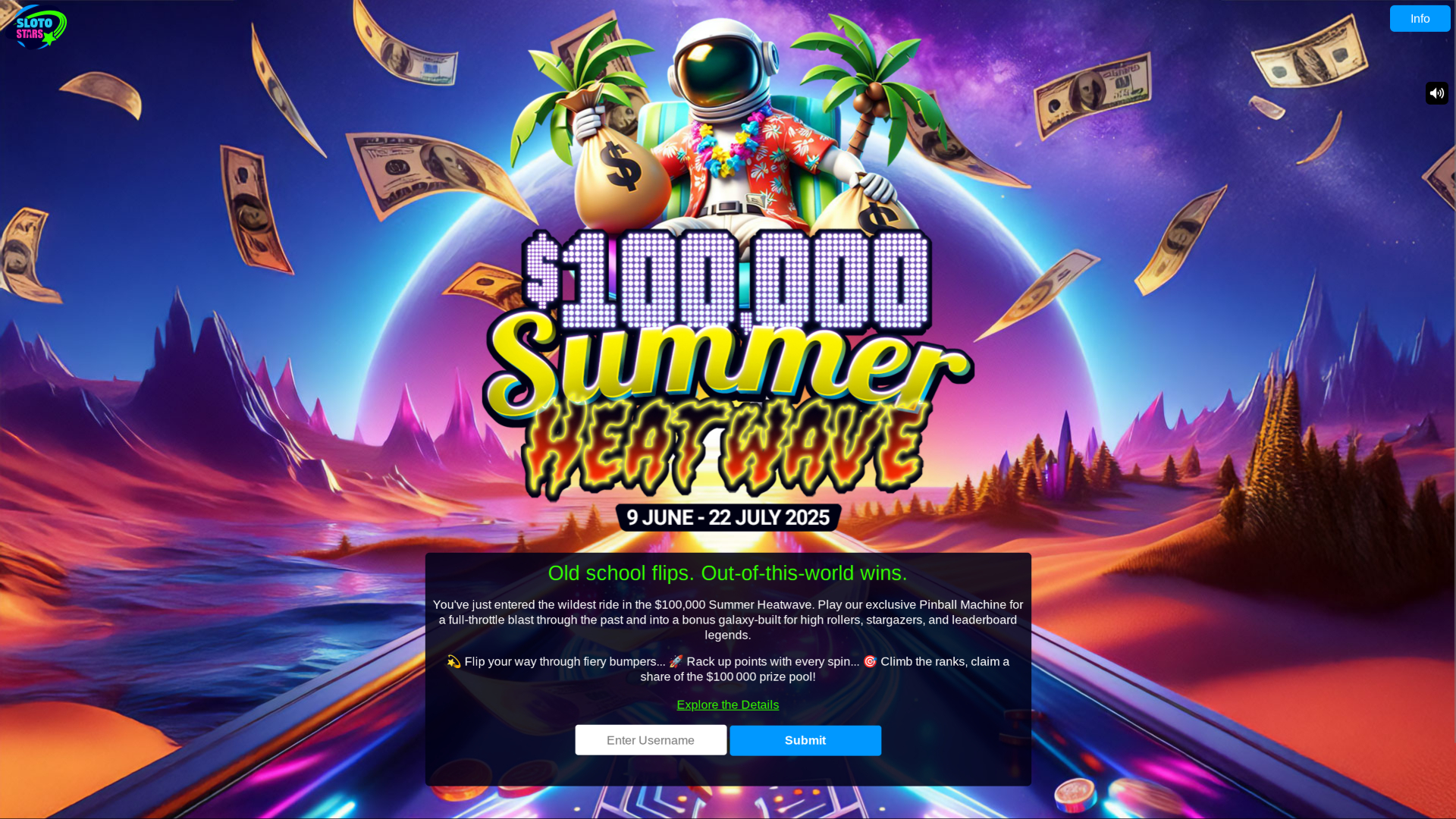 Sloto Stars Casino Desktop Summer Heatwave