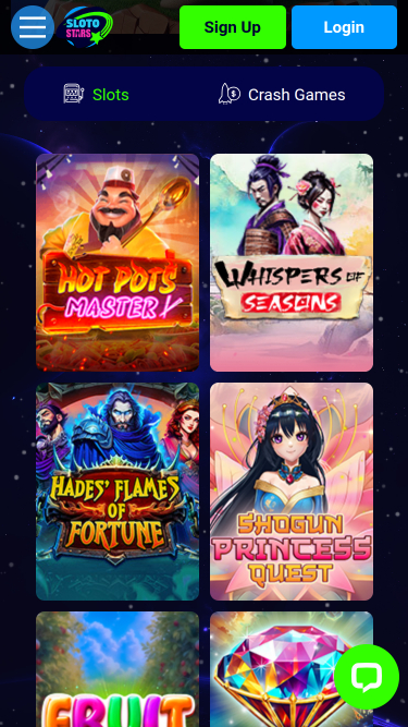 Sloto Stars Casino Mobile Games