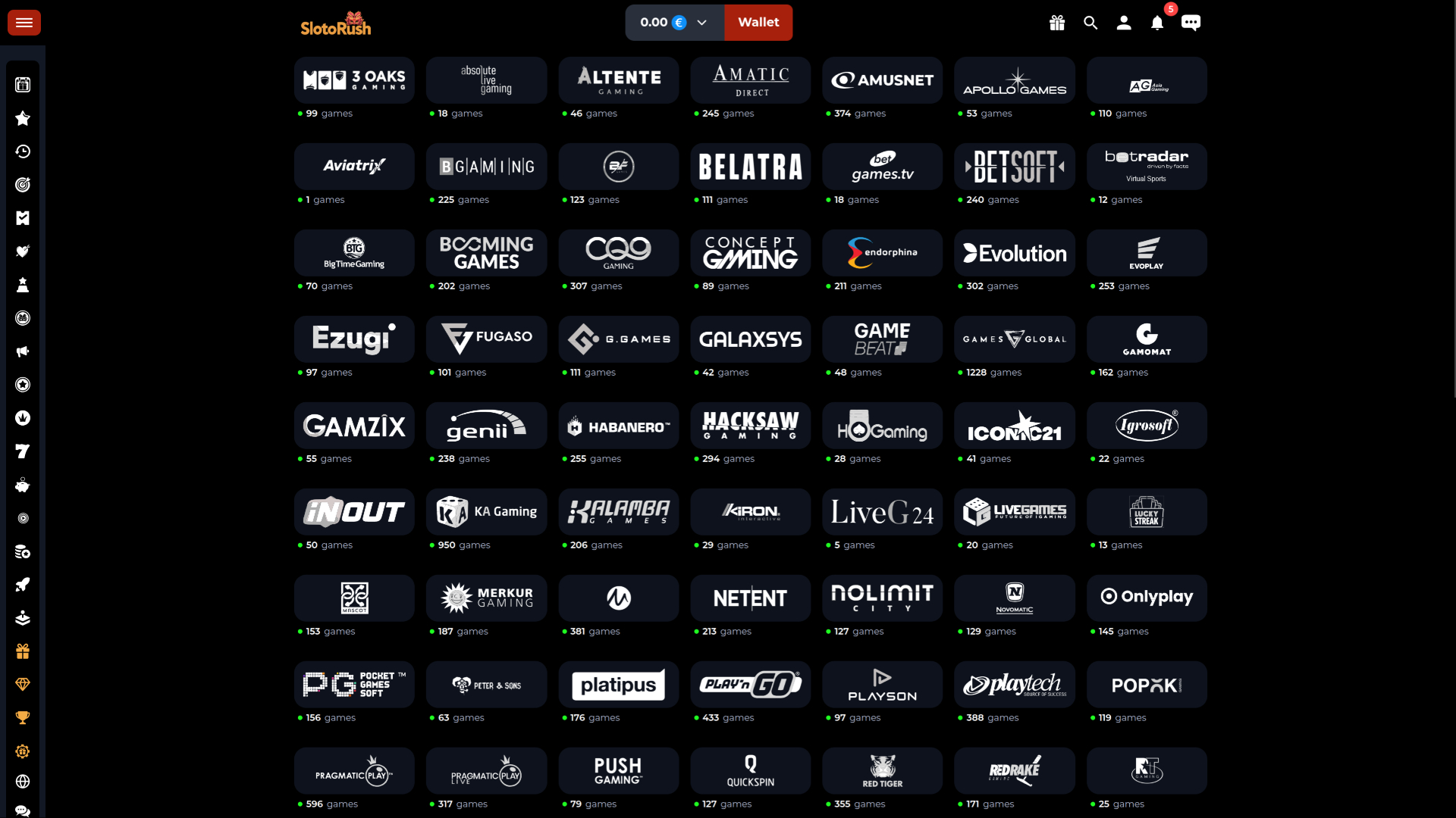 SlotoRush Casino Desktop Game Developers