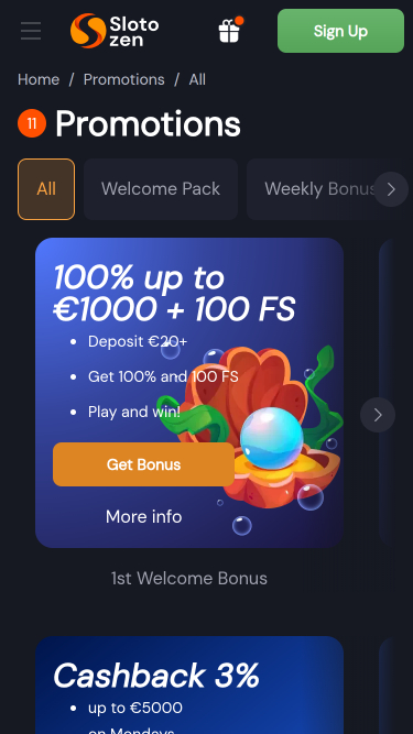 Slotozen Casino Mobile Promotions
