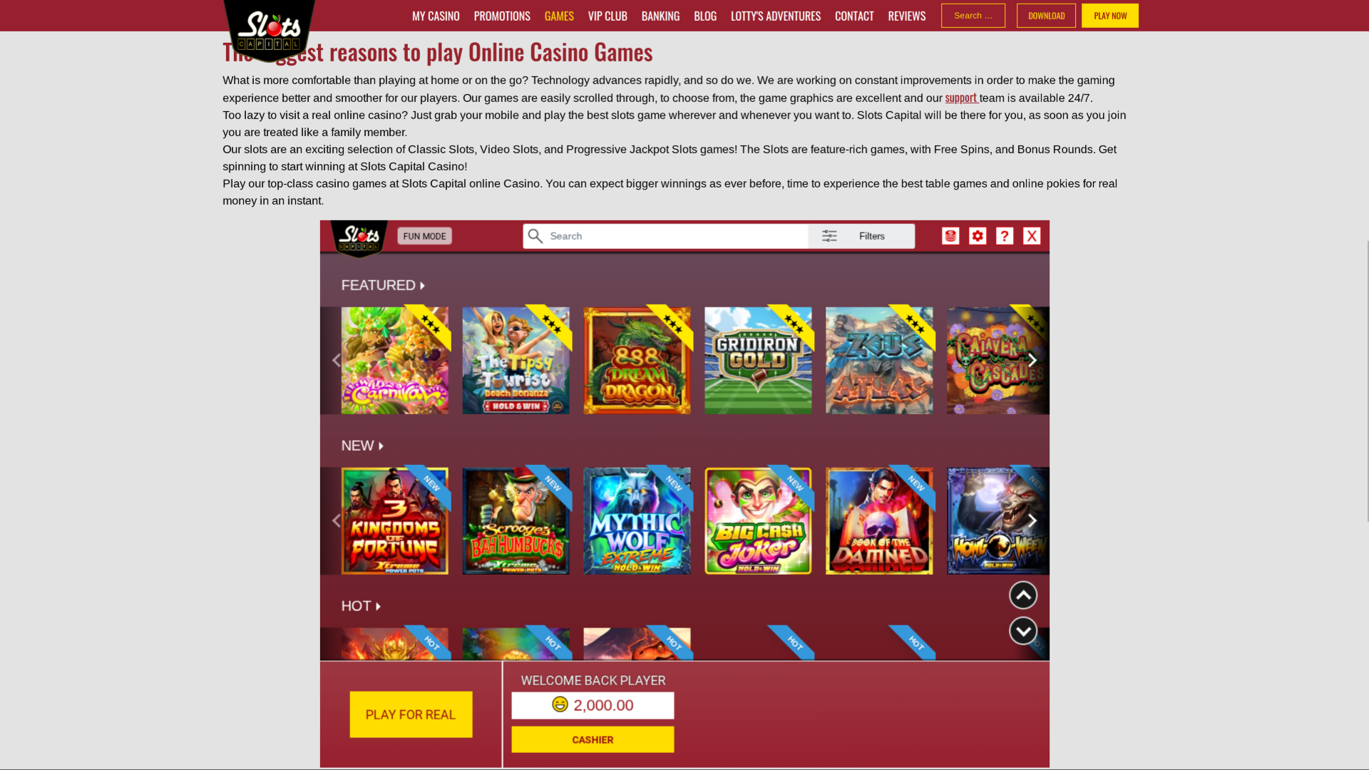 Slots Capital Casino Desktop Games