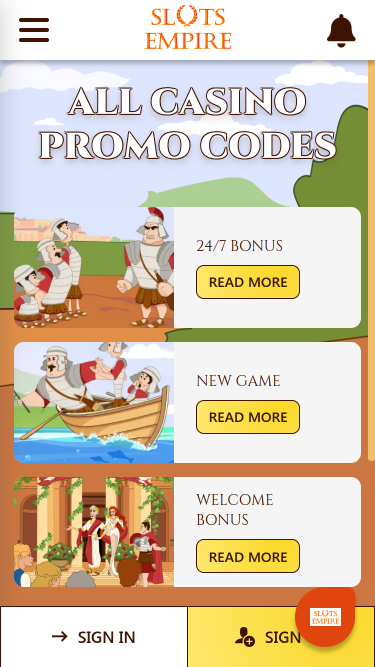 Slots Empire Casino Mobile Promotions