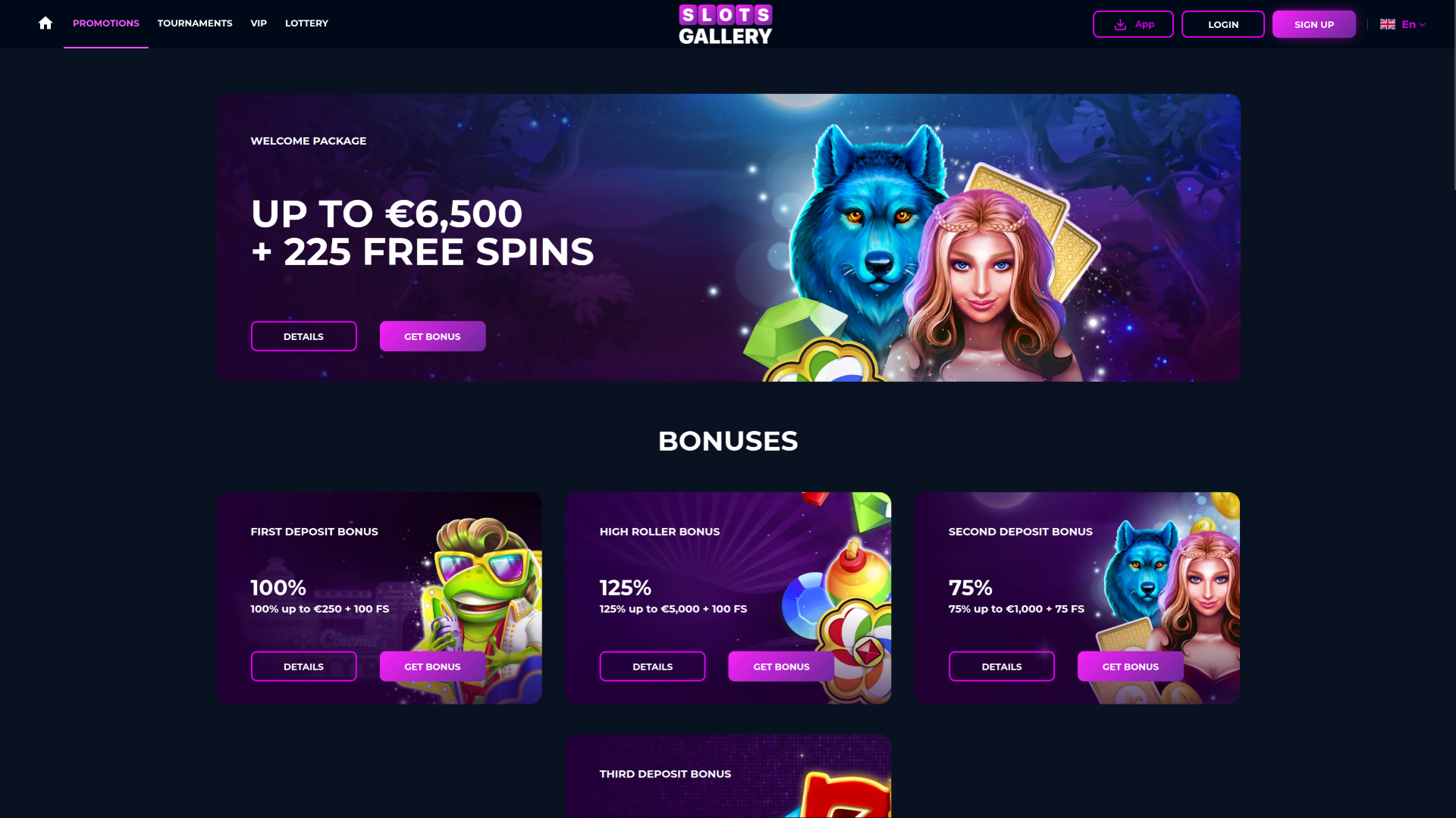 Slots Gallery Casino Desktop Promotions