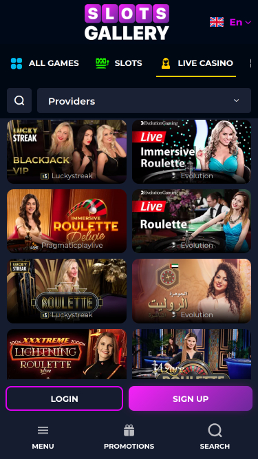 Slots Gallery Casino Mobile Live Dealer