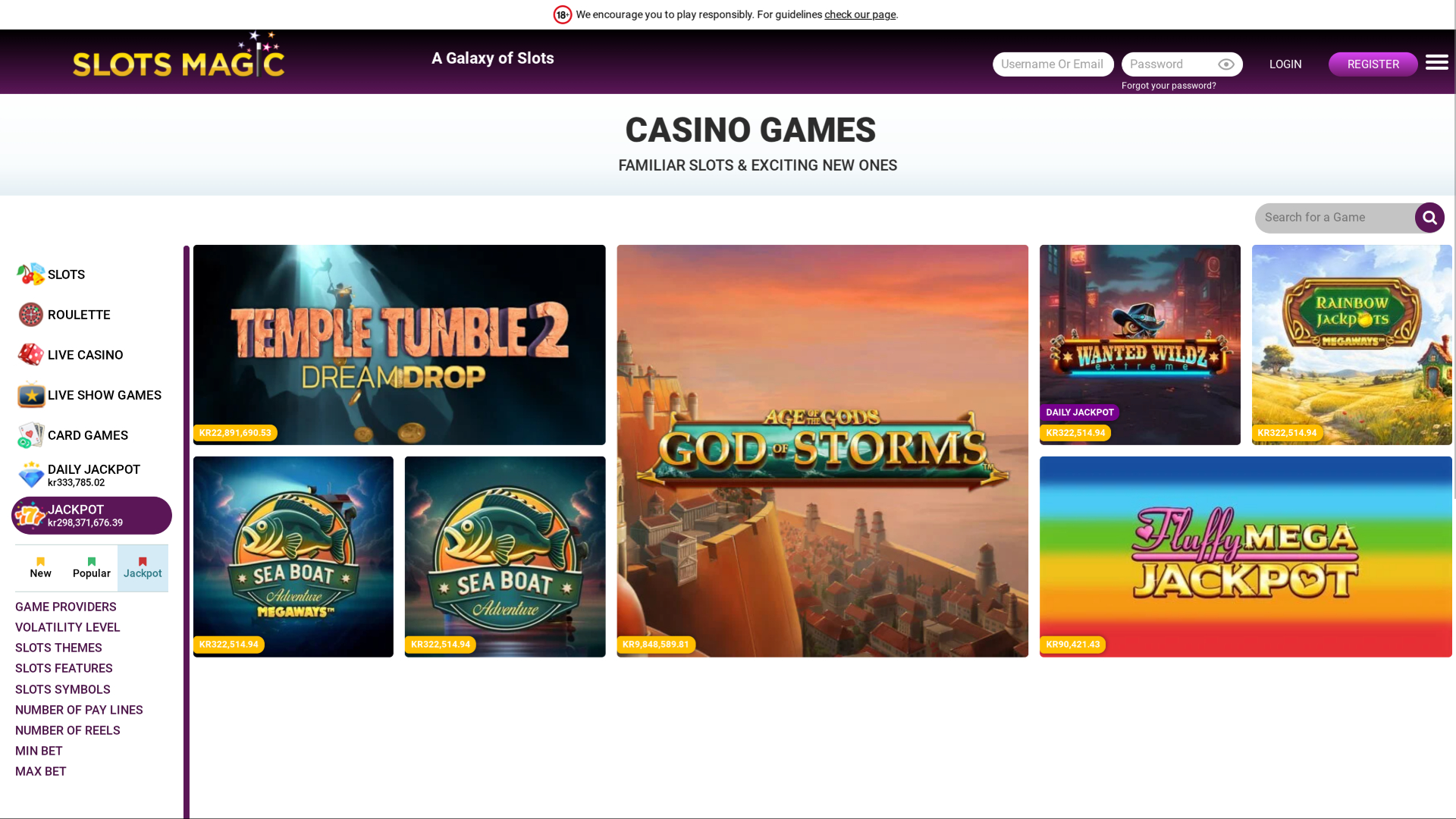Slots Magic Casino Desktop Jackpot