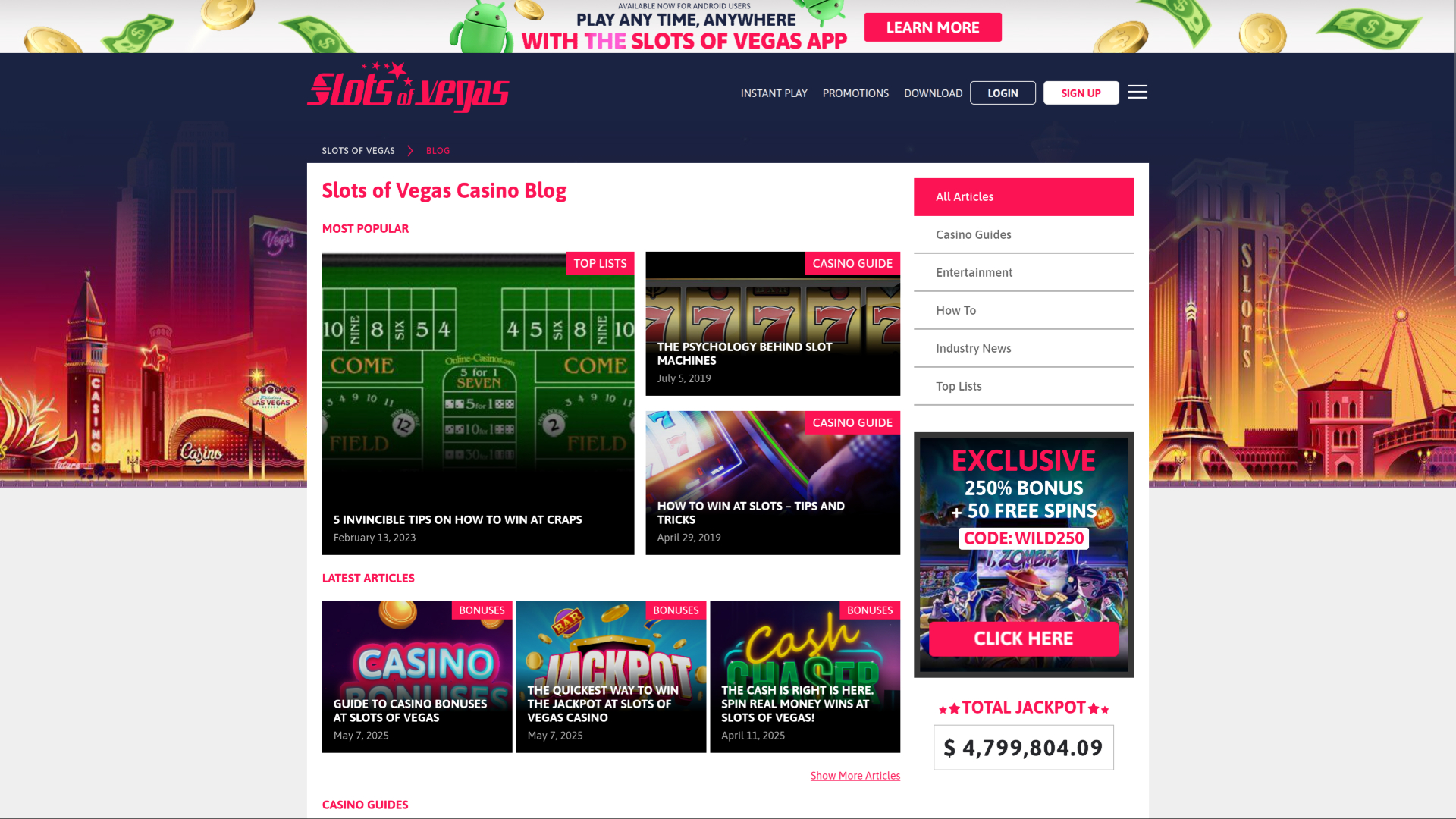 Slots of Vegas Casino Desktop Blog