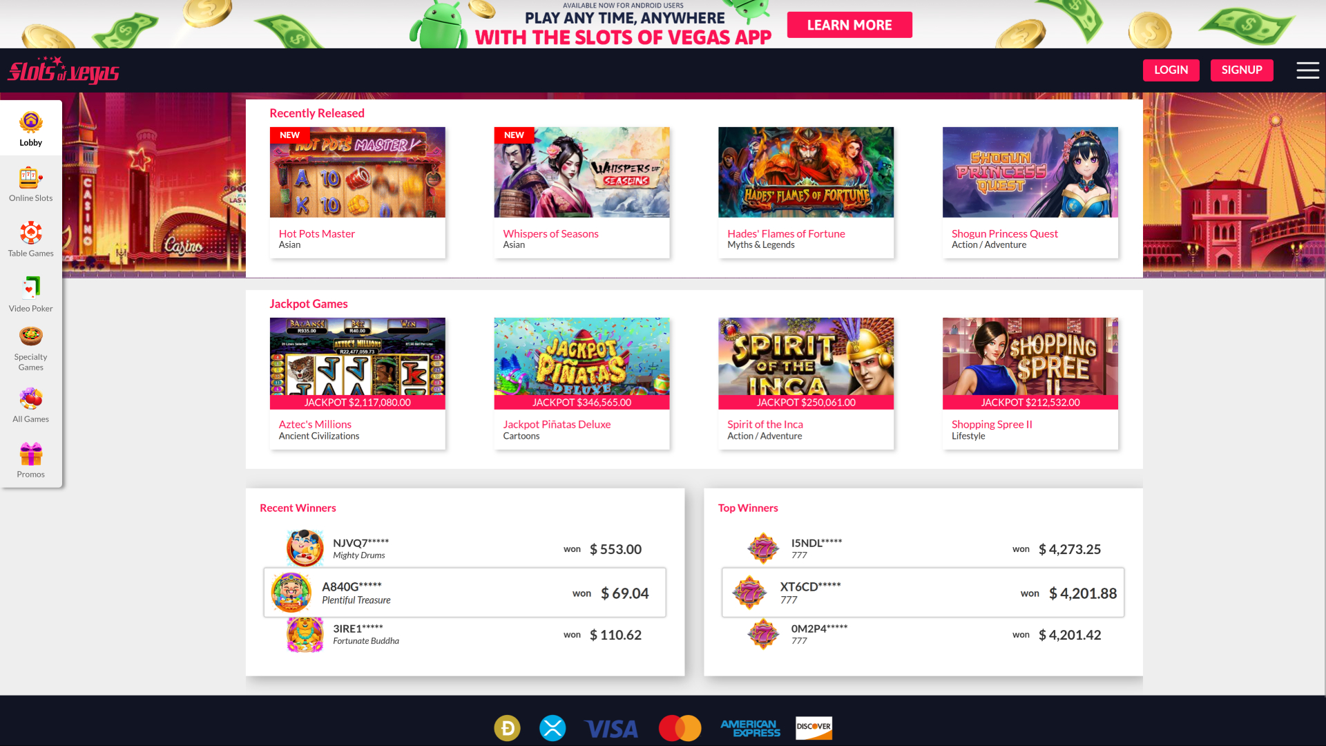 Slots of Vegas Casino Desktop Jackpot