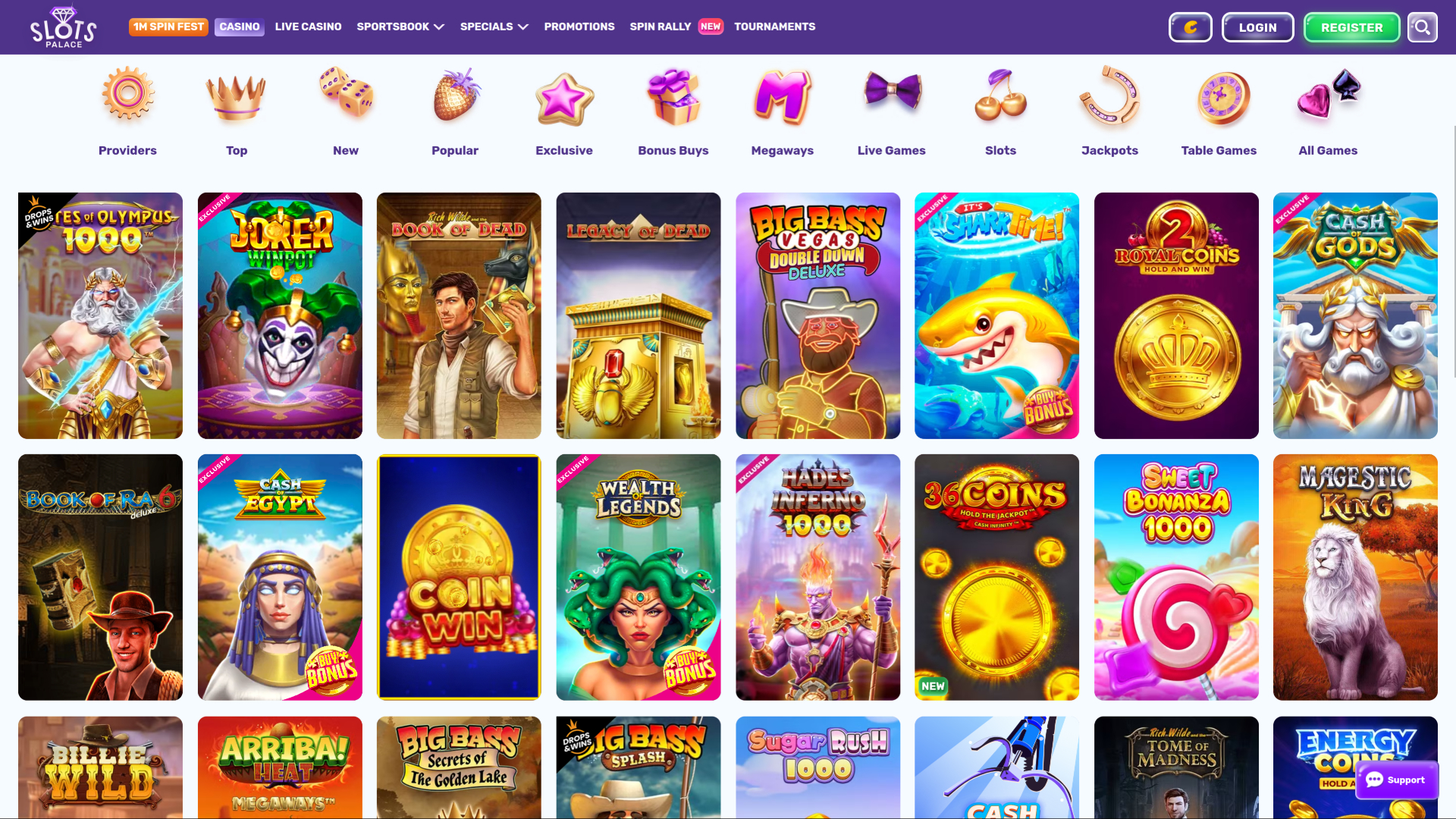 SlotsPalace Casino Desktop Games
