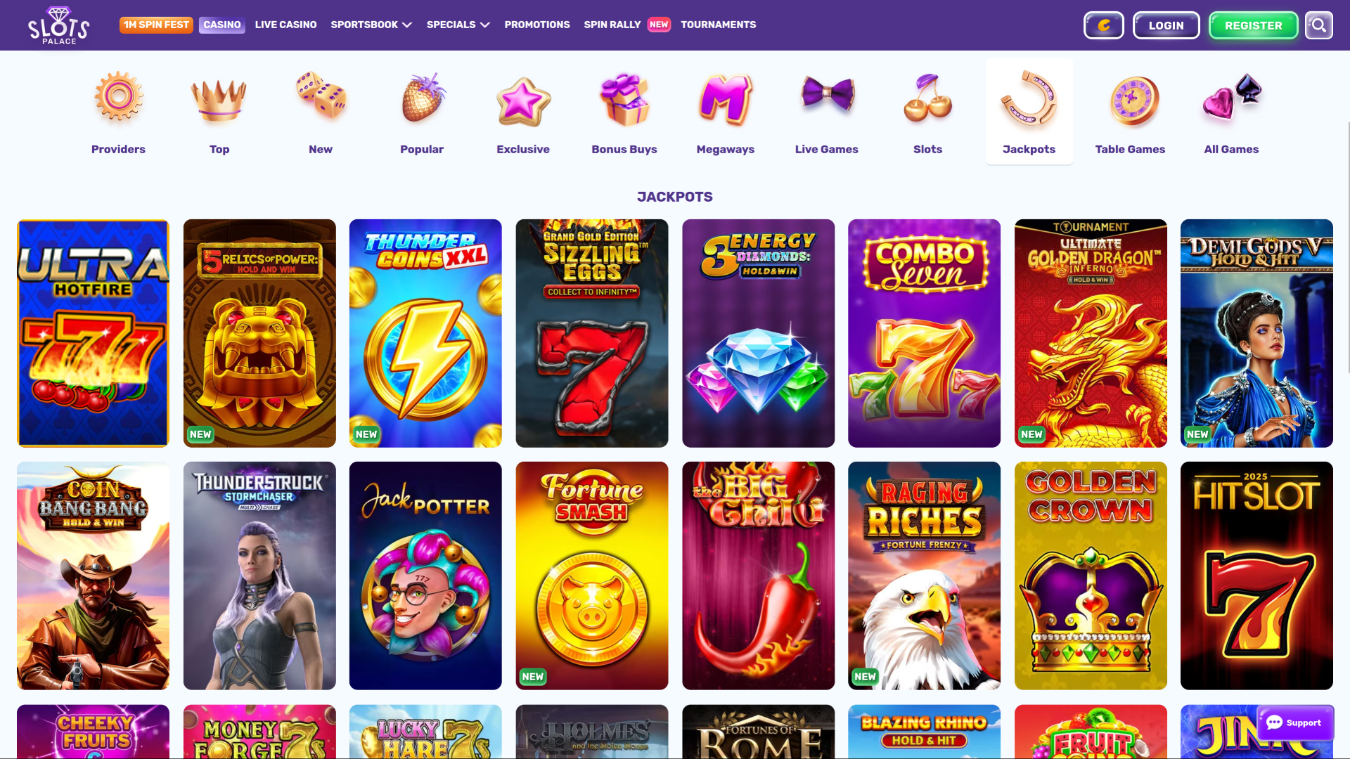 SlotsPalace Casino Desktop Jackpot