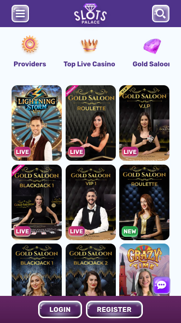 SlotsPalace Casino Mobile Live Dealer