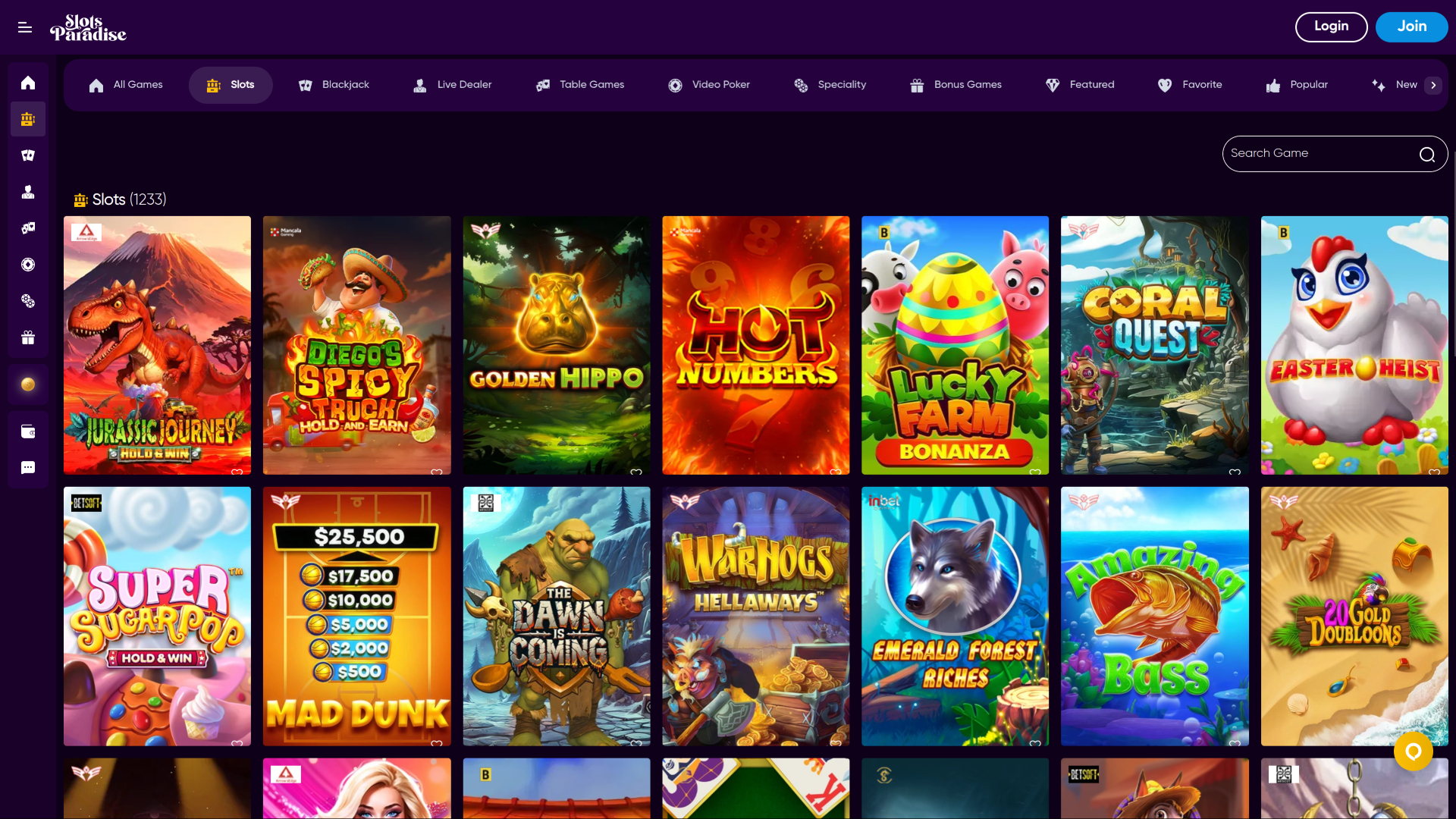 Slots Paradise Casino Desktop Games