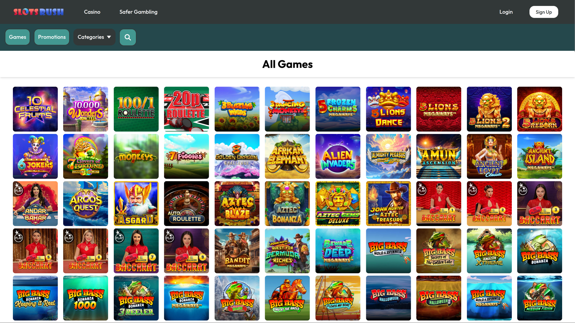 Slots Rush Casino Desktop Games
