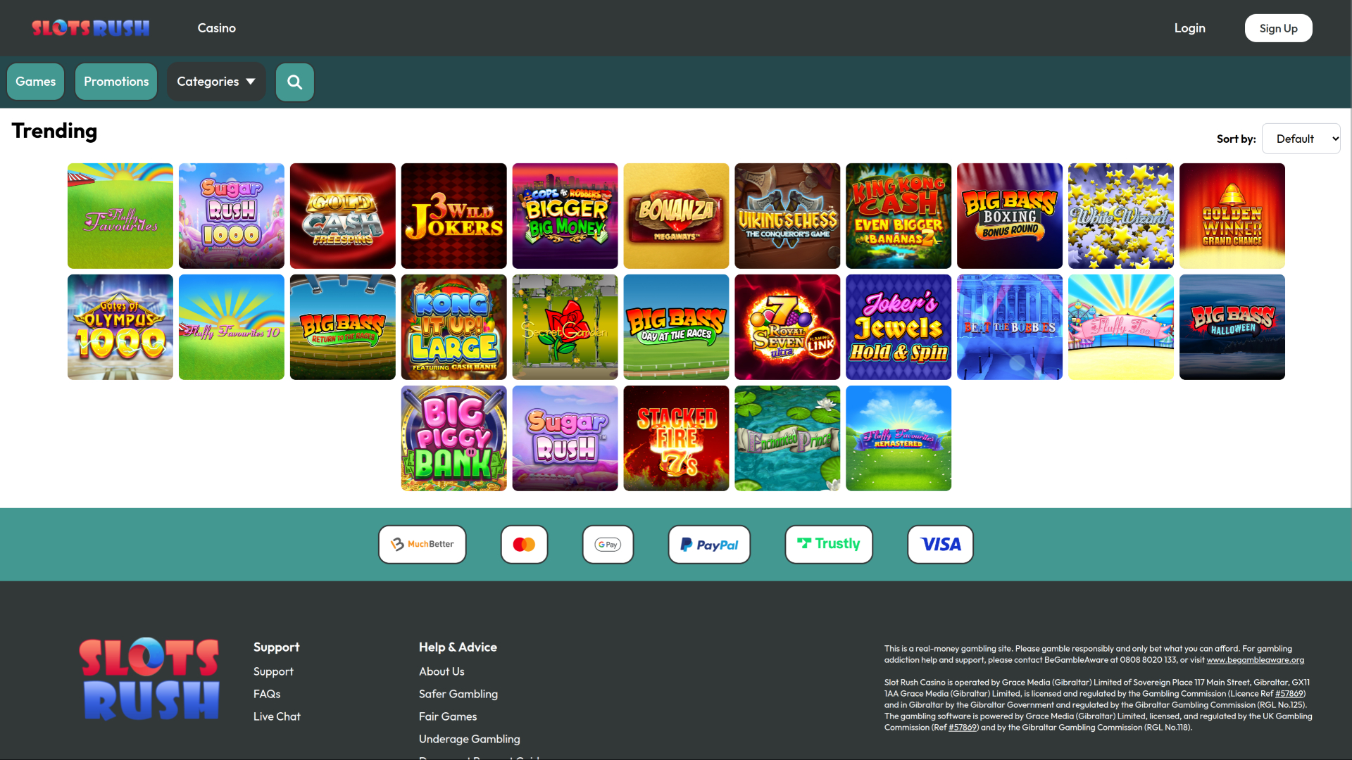 Slots Rush Casino Desktop Trending Games